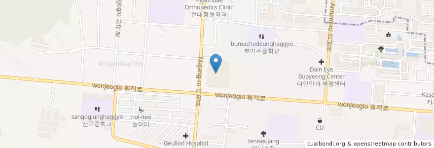 Mapa de ubicacion de 연세드림소아과 en Korea Selatan, 인천, 부평구.