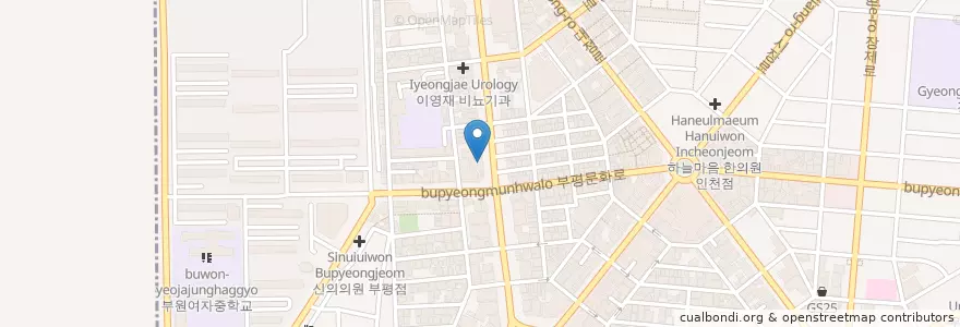 Mapa de ubicacion de 정건연세정신과의원 en Corée Du Sud, Inchon, 부평구, 부평동.