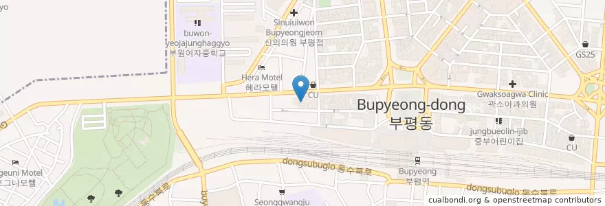 Mapa de ubicacion de 박상욱치과의원 en 大韓民国, 仁川広域市, 富平区, 부평동.