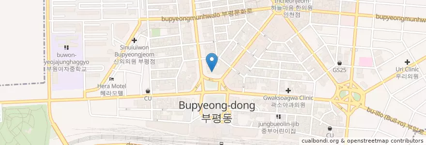 Mapa de ubicacion de 박치영성형외과 en Zuid-Korea, 인천, 부평구, 부평동.