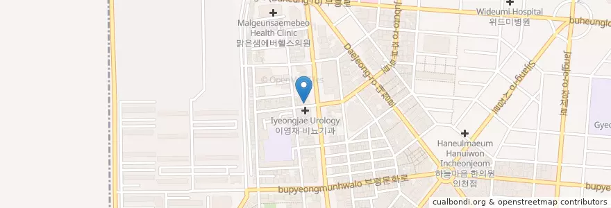 Mapa de ubicacion de 부평아름다운치과의원 en Республика Корея, Инчхон, 부평구, 부평동.