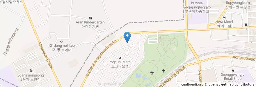 Mapa de ubicacion de 연세제일 정형외과 en Zuid-Korea, 인천, 부평구.