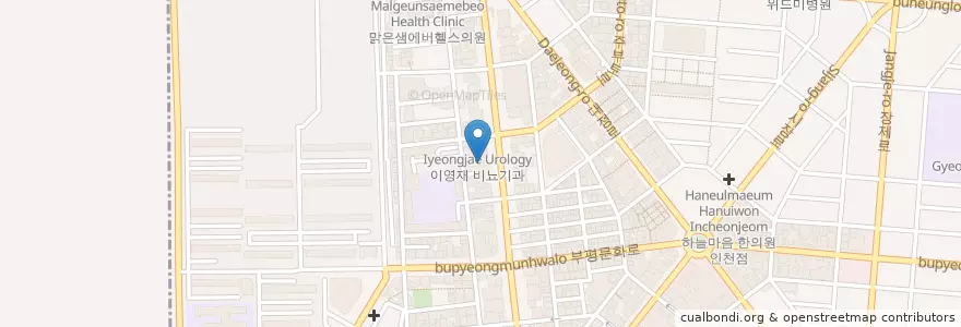 Mapa de ubicacion de Seongmo Obstetrics & Gynecology Clinic en South Korea, Incheon, Bupyeong-Gu, Bupyeong-Dong.