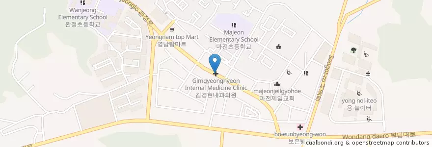 Mapa de ubicacion de 김경현내과의원 en Corea Del Sud, 인천, 서구.