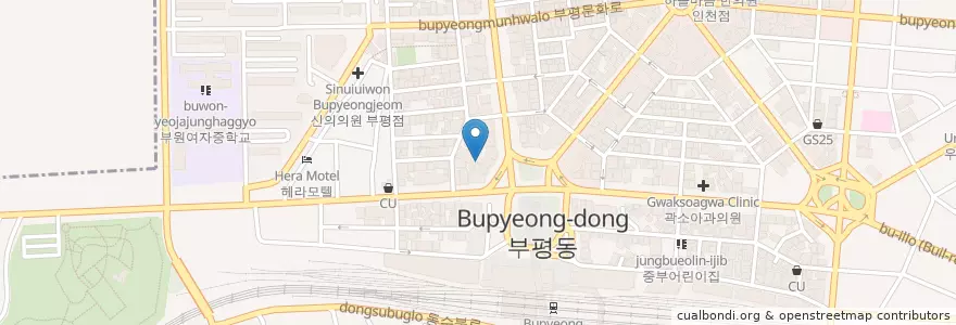 Mapa de ubicacion de 최강 간호학원 en Республика Корея, Инчхон, 부평구, 부평동.