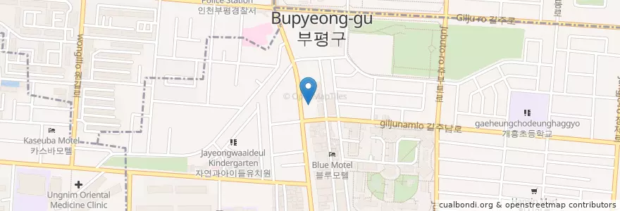 Mapa de ubicacion de Bupyeongjonghap Animal Hospital en South Korea, Incheon, Bupyeong-Gu, Bupyeong-Dong.