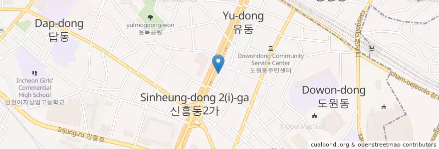 Mapa de ubicacion de 형제한의원 en Südkorea, Incheon.