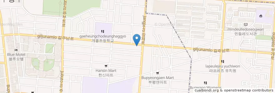 Mapa de ubicacion de 김지영소아과 en كوريا الجنوبية, إنتشون, 부평구, 부평동.