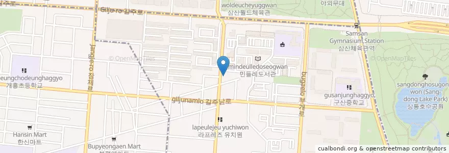 Mapa de ubicacion de 강인중내과 en 대한민국, 인천, 부평구, 부개동.