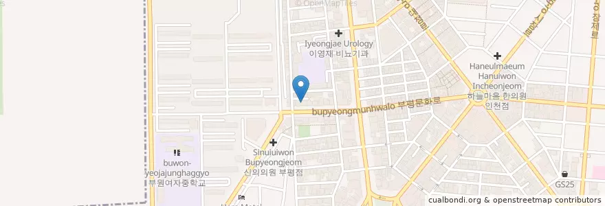 Mapa de ubicacion de 김경태한의원 en Corea Del Sud, 인천, 부평구, 부평동.