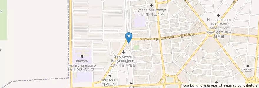 Mapa de ubicacion de 세란치과의원 en 대한민국, 인천, 부평구, 부평동.