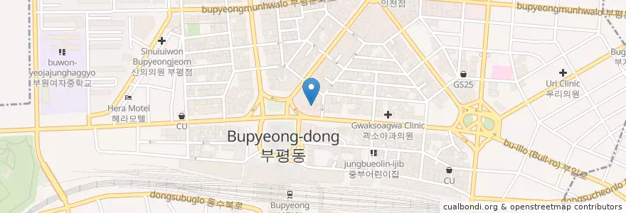 Mapa de ubicacion de 이주성비뇨기과 en كوريا الجنوبية, إنتشون, 부평구, 부평동.