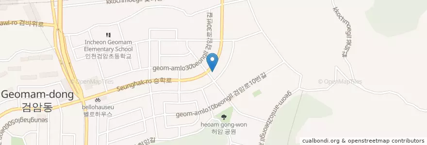 Mapa de ubicacion de 서곶한의원 en 대한민국, 인천, 서구.