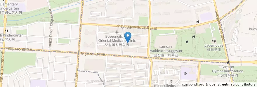 Mapa de ubicacion de 글로리병원소아재활센터 en 대한민국, 인천, 부평구.