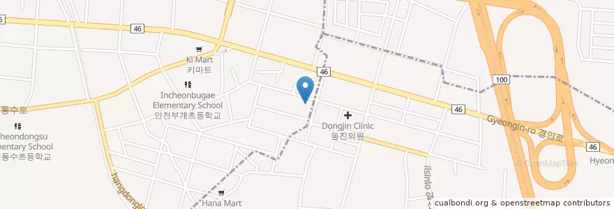 Mapa de ubicacion de 일신치과의원 en Coreia Do Sul, 인천, 부평구.