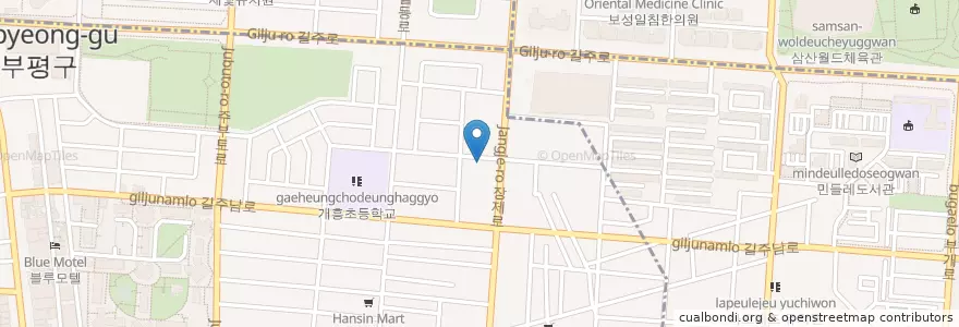 Mapa de ubicacion de 아프리카동물병원 en Corée Du Sud, Inchon, 부평구, 부평동.