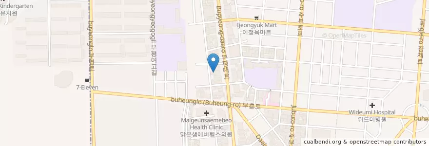 Mapa de ubicacion de 부평중앙병원 en Südkorea, Incheon, Bupyeong-Gu, Bupyeong-Dong.