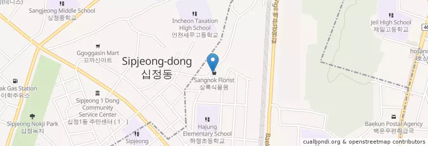 Mapa de ubicacion de 인천참사랑병원 en Corée Du Sud, Inchon, 부평구, 십정동.