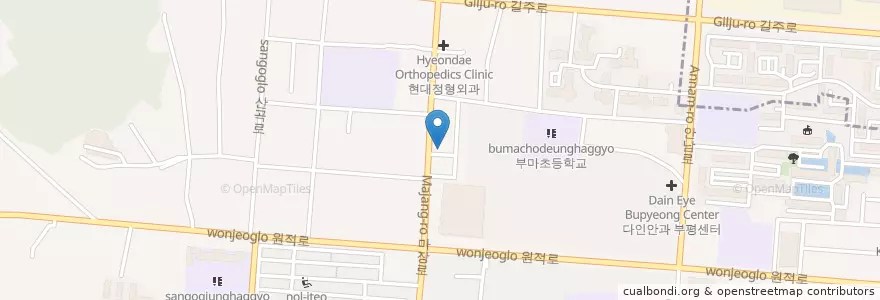 Mapa de ubicacion de Bupyeongsu Dental Clinic en South Korea, Incheon, Bupyeong-Gu.