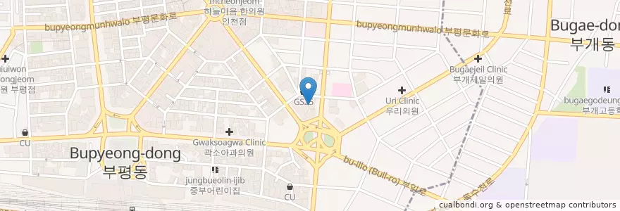 Mapa de ubicacion de 명정형외과의원 en 韩国/南韓, 仁川廣域市, 富平區, 부평동.