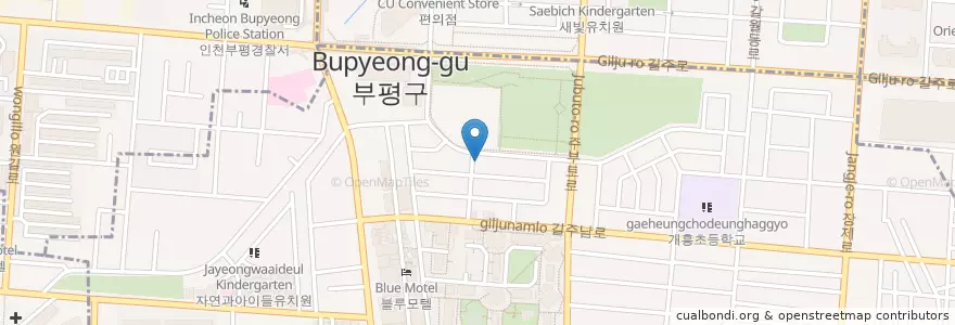 Mapa de ubicacion de 딥스 어린이 언어치료실 en Güney Kore, 인천, 부평구, 부평동.
