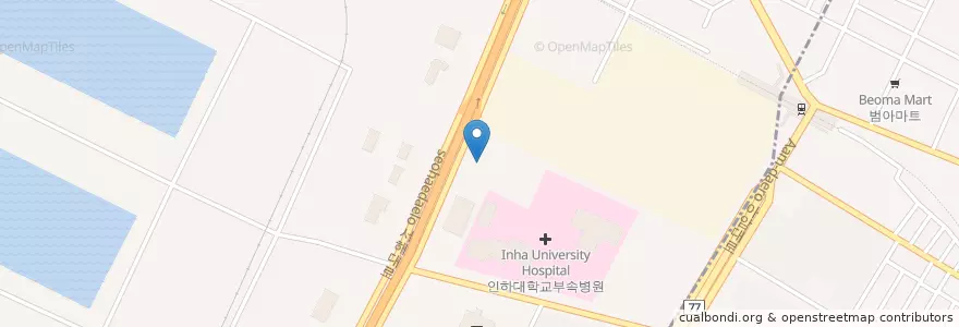 Mapa de ubicacion de 옹진군보건소 en Республика Корея, Инчхон, 중구, 신흥동.