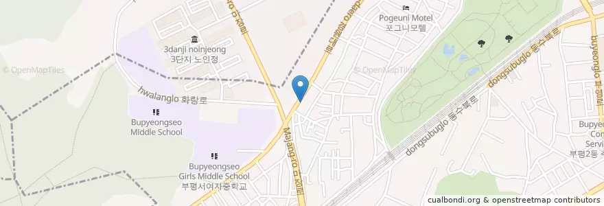 Mapa de ubicacion de 닥터윤행복의원 en Corée Du Sud, Inchon, 부평구, 부평동.