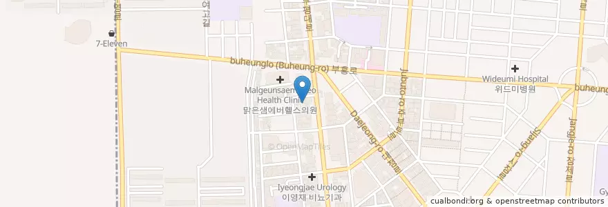 Mapa de ubicacion de 고려동물병원 en Güney Kore, 인천, 부평구, 부평동.