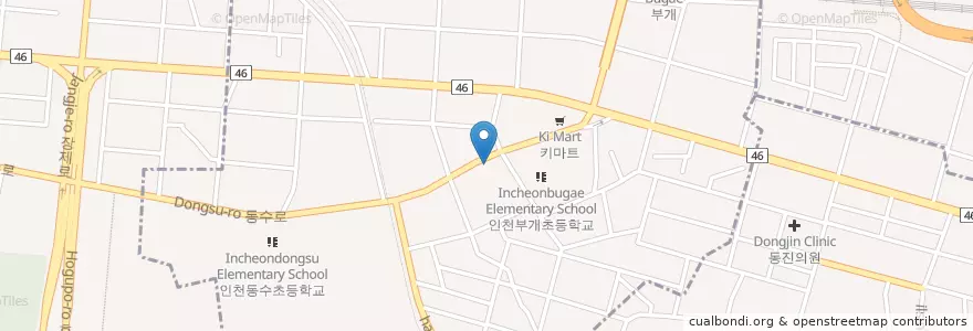 Mapa de ubicacion de 웨스턴치과 en کره جنوبی, 인천, 부평구, 부개동.