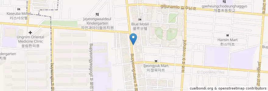Mapa de ubicacion de 백마동물병원 en Corea Del Sur, Incheon, 부평구, 부평동.