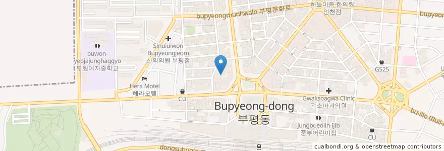 Mapa de ubicacion de 도그앤캣동물병원 en Республика Корея, Инчхон, 부평구, 부평동.