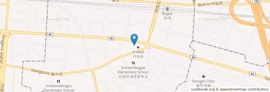 Mapa de ubicacion de Jujujonghap Animal Hospital en South Korea, Incheon, Bupyeong-Gu, Bugae-Dong.