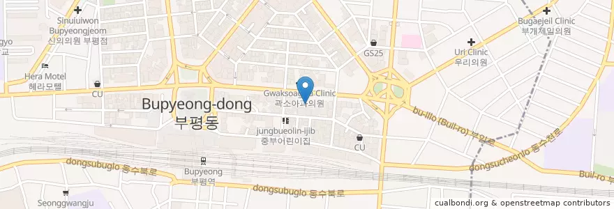 Mapa de ubicacion de 동수동물병원 en 韩国/南韓, 仁川廣域市, 富平區, 부평동.