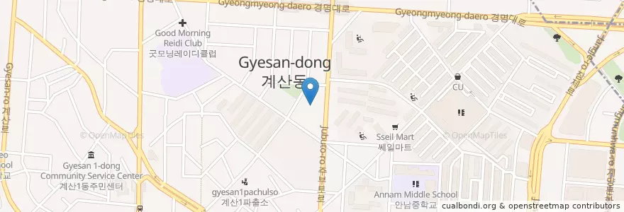 Mapa de ubicacion de Gyeyang Dental Clinic en South Korea, Incheon, Gyeyang-Gu, Gyesan-Dong.
