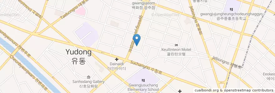 Mapa de ubicacion de 대중병원 en كوريا الجنوبية, 전라남도, غوانغجو, 북구.
