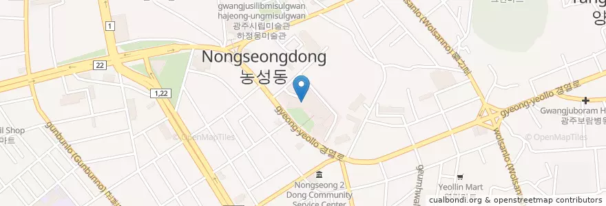 Mapa de ubicacion de 광주광역시 서구보건소 en Südkorea, Jeollanam-Do, Gwangju, 서구.