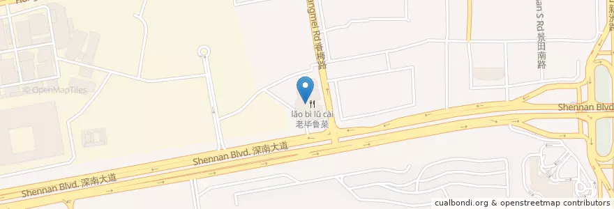 Mapa de ubicacion de 六六重庆火锅 en Cina, Guangdong, Shenzhen, 福田区.
