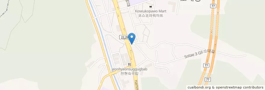 Mapa de ubicacion de 문원택치과 en Corée Du Sud, Jeolla Du Sud, Gwangju, 동구.