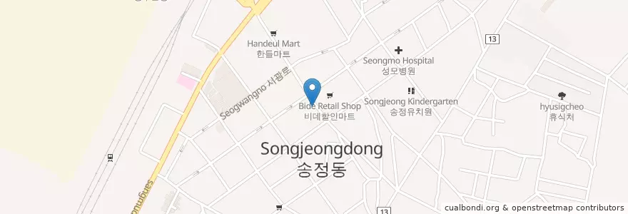 Mapa de ubicacion de 노기표치과의원 en Coreia Do Sul, Jeolla Do Sul, Gwangju, 광산구.