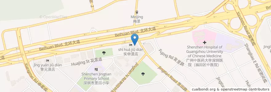 Mapa de ubicacion de 西湖春天 en Cina, Guangdong, Shenzhen, 福田区.