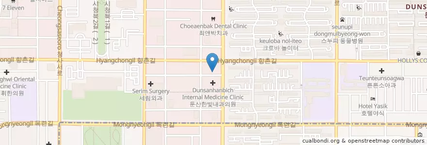 Mapa de ubicacion de Dunsanyeseupibu Urology en South Korea, Daejeon, Seo-Gu, Dunsandong.