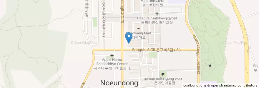 Mapa de ubicacion de 참사랑정형외과 en 대한민국, 대전, 유성구, 노은동.