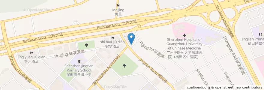 Mapa de ubicacion de 紫薇阁公交总站 en China, Cantão, Shenzhen, 福田区.