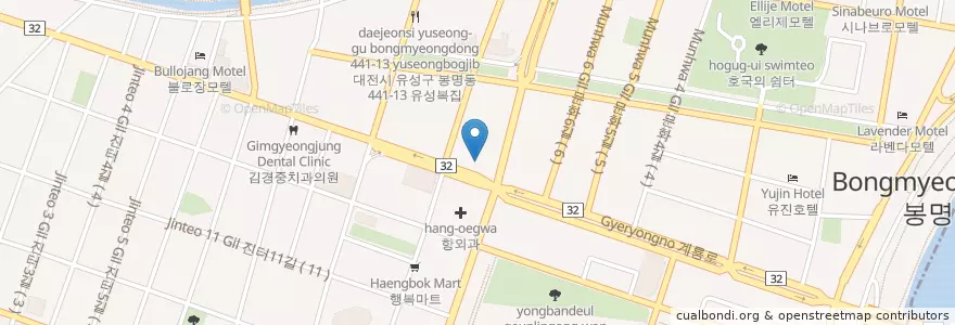 Mapa de ubicacion de 길맨비뇨기과의원 대전점 en Corea Del Sur, Daejeon, 유성구, 온천동.