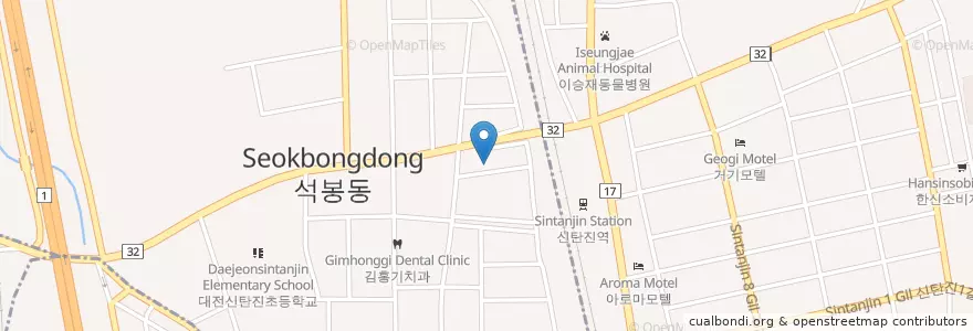 Mapa de ubicacion de 제일신경외과 en Corée Du Sud, Daejeon, 대덕구, 석봉동.