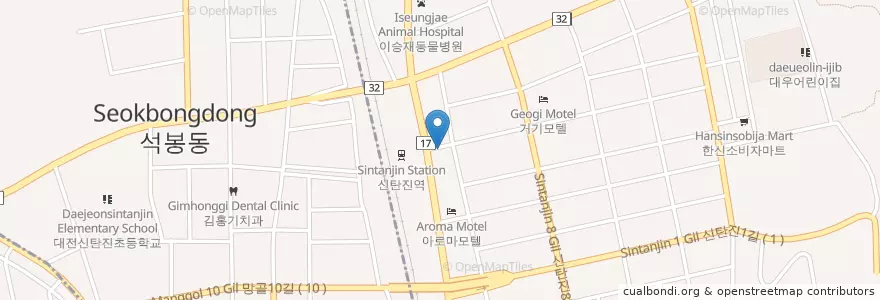Mapa de ubicacion de 진명한의원 en Coreia Do Sul, Daejeon, 대덕구.