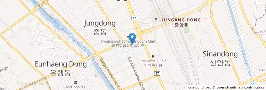 Mapa de ubicacion de 삼성간호학원 en Corea Del Sud, Daejeon, 동구, 중앙동.