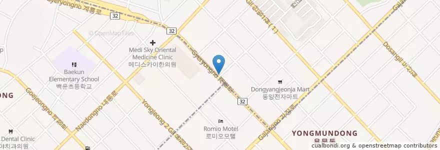 Mapa de ubicacion de 대전서비스교육센터 en Республика Корея, Тэджон, 서구, 탄방동.