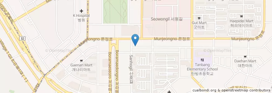 Mapa de ubicacion de 버클리치과 의원 en Corea Del Sud, Daejeon, 서구, 탄방동.