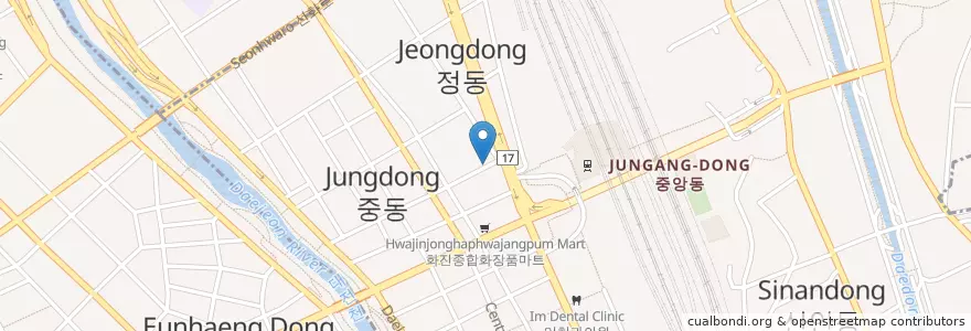 Mapa de ubicacion de 새소망의원 en Corée Du Sud, Daejeon, 동구, 중앙동.
